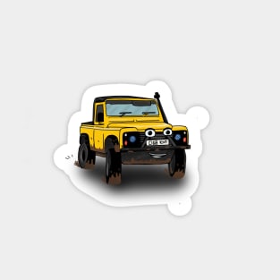 Cute yellow 4X4 Sticker